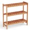 3-Tier Solid Wood Plant Stand Natural Flower Display Shelf Indoor Outdoor Garden Organizer